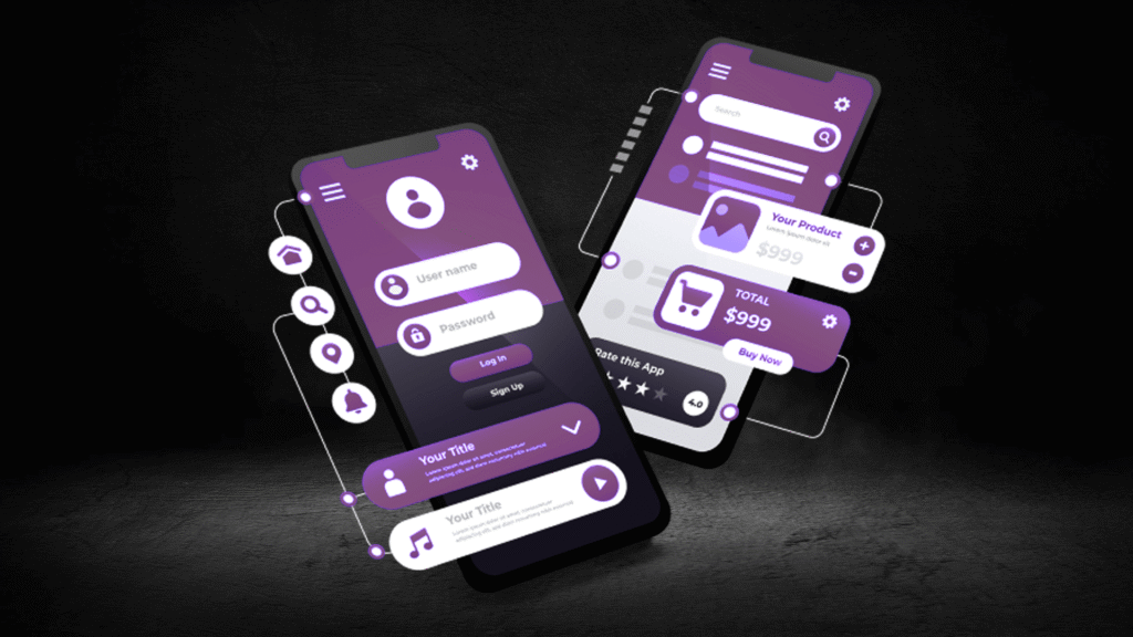 mobile app UI design mockup by shviora Infotech
