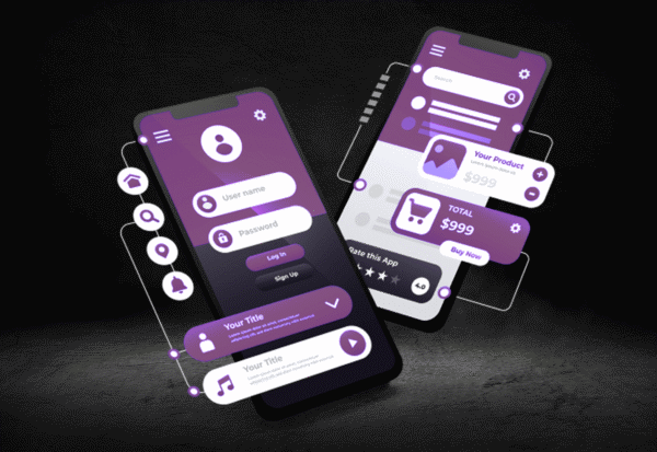 mobile app UI design mockup by shviora Infotech