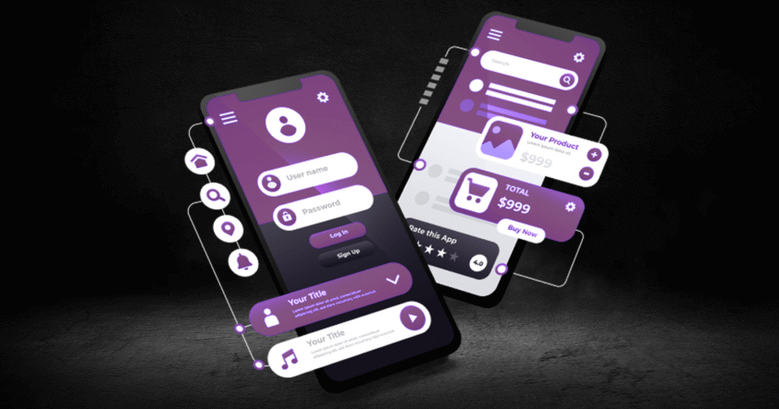 mobile app UI design mockup by shviora Infotech